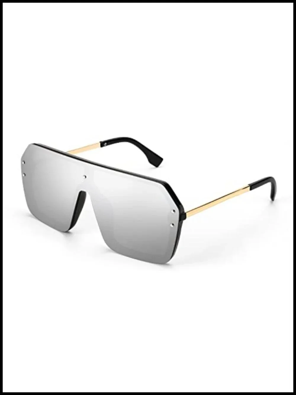 Rimless Shield Sunglasses UV400 Protection Retro Stylish Unisex